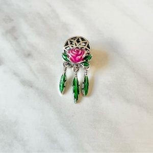 New Sterling Silver 925 dream catcher floral bracelet charm